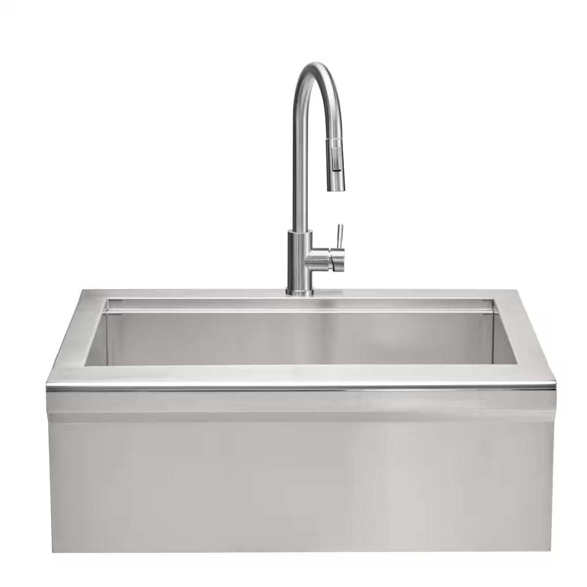 Coyote 30-Inch Farmhouse Apron Front Stainless Steel Outdoor Sink