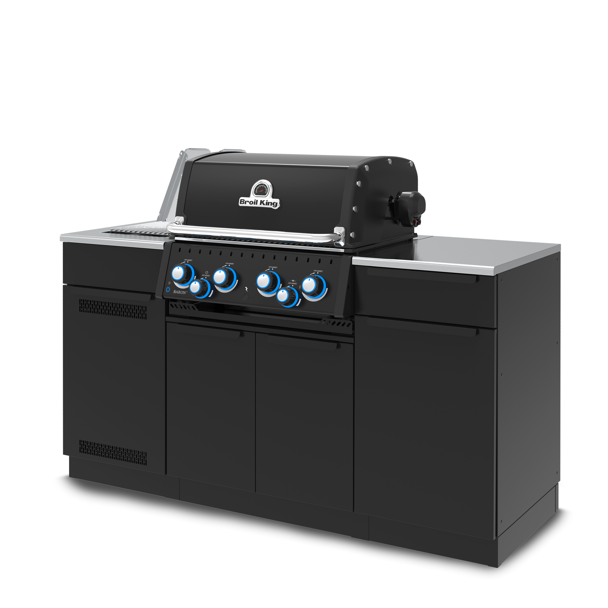 Broil King Baron 490i 4-Burner Gas Grill With Rotisserie & Side Burner - Shadow