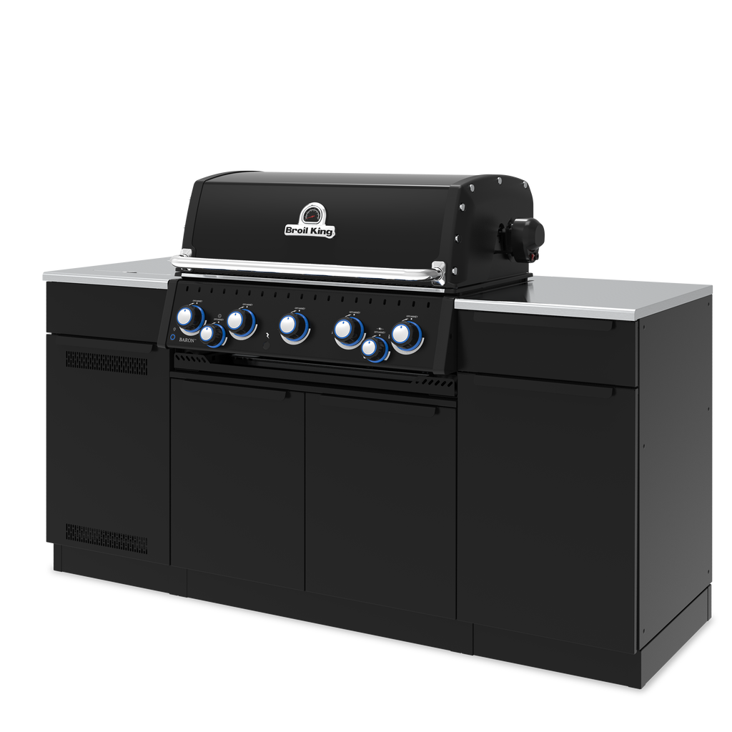 Broil King Baron 590i 5-Burner Gas Grill With Rotisserie & Side Burner - Shadow