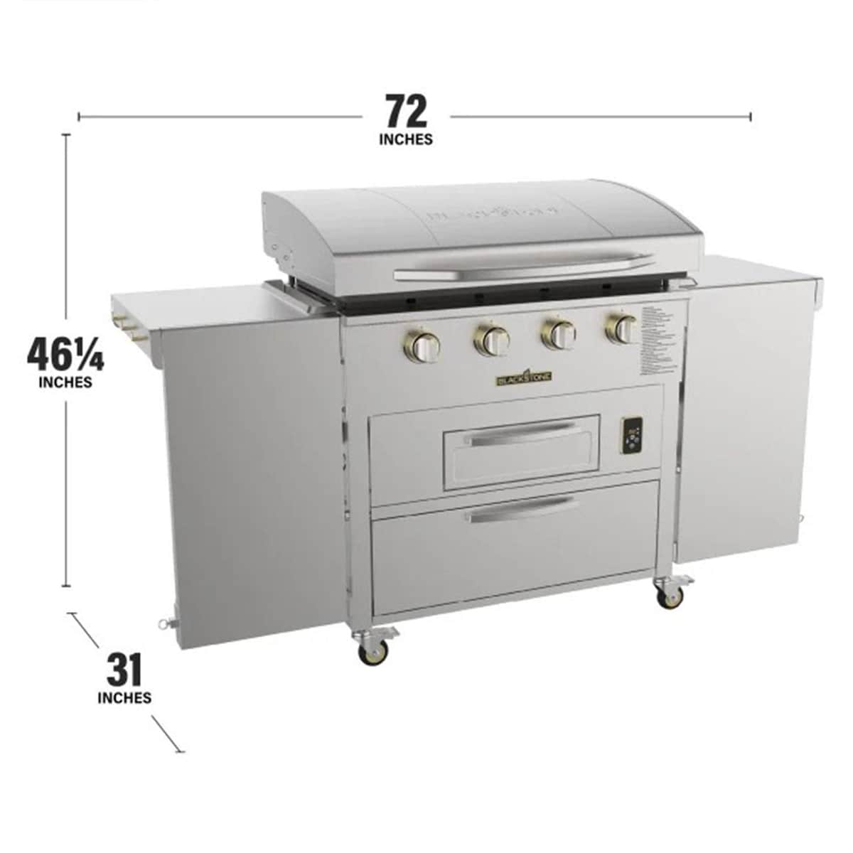 Blackstone Select 36 Inch Griddle Air Fryer Combo W/ Dual Side Tables & Storage Drawers (6006)