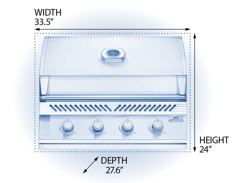 Challenger Designs 7 3/4-Ft Outdoor Kitchen Island with 32-Inch Napoleon Gas Grill, 24-Inch Refrigerator and Sink
