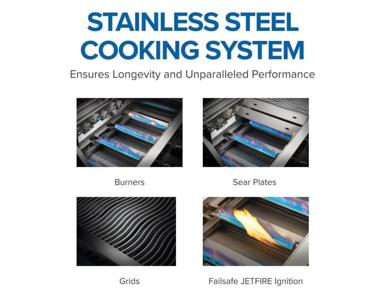 Challenger Designs 7 3/4-Ft Outdoor Kitchen Island with 32-Inch Napoleon Gas Grill, 24-Inch Refrigerator and Sink