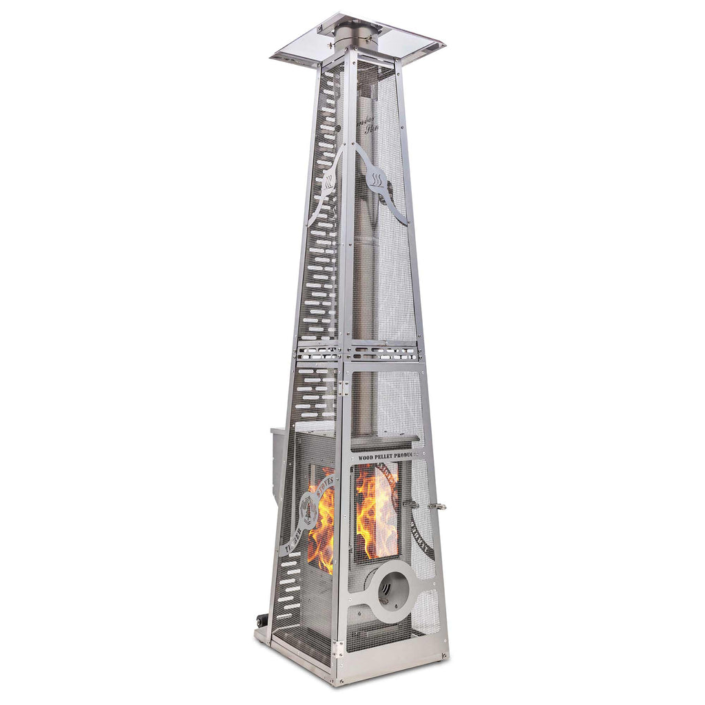 Timber Stoves Revere Wood Pellet Patio Heater With Elite Safety Cage - WPPHR1.0+CG