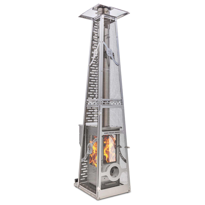 Timber Stoves Revere Wood Pellet Patio Heater With Elite Safety Cage - WPPHR1.0+CG