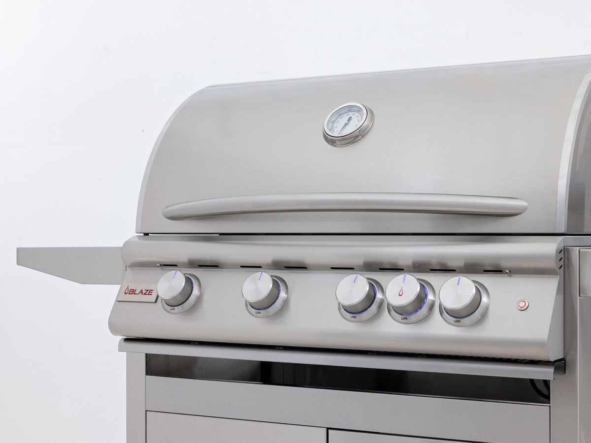Blaze LTE+ 32-Inch 4-Burner Freestanding Gas Grill with Lift-Assist Hood and Rear Infrared Burner