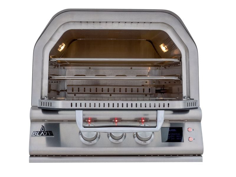 Horno de exterior de encimera Blaze de 26 pulgadas con asador y funda para encimera 