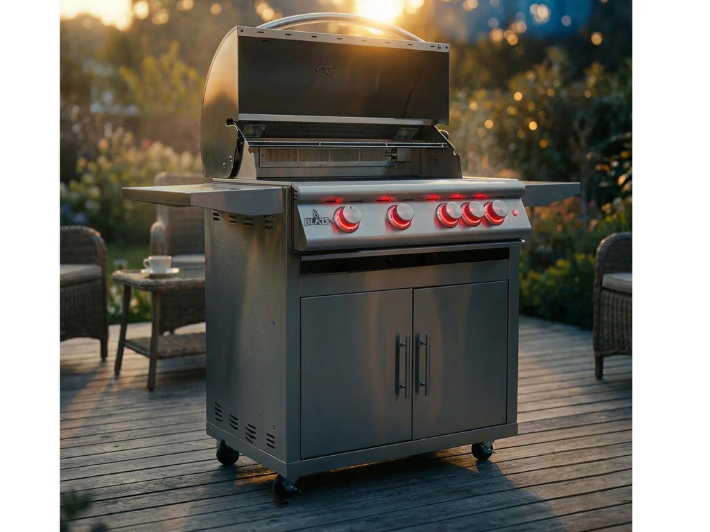 Blaze LTE+ 32-Inch 4-Burner Freestanding Gas Grill with Lift-Assist Hood and Rear Infrared Burner
