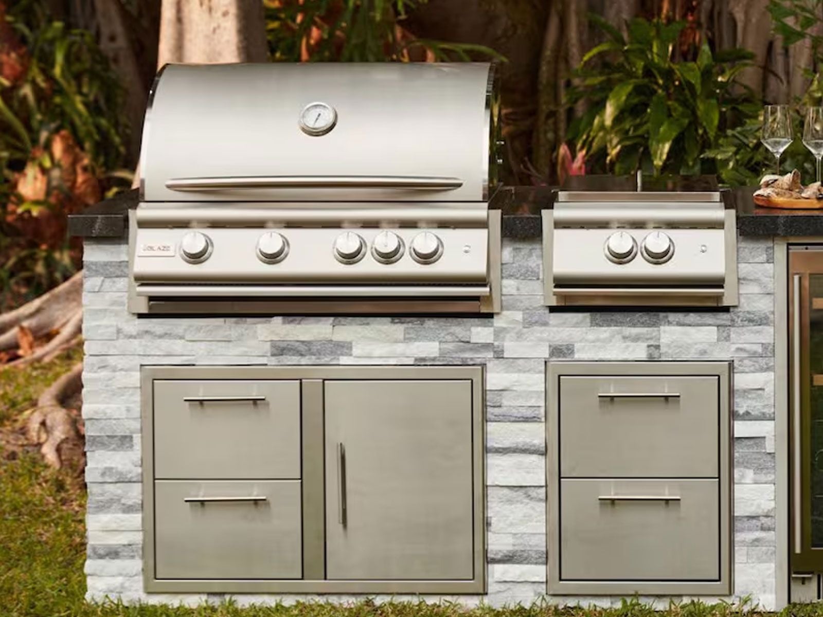 Blaze LTE+ 32-Inch 4-Burner Built-In Gas Grill w/ Lift-Assist Hood & Rear Infrared Burner