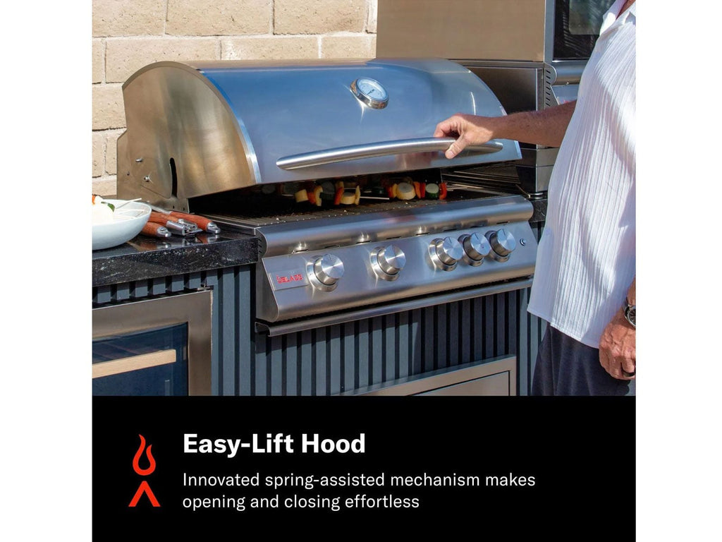 Blaze LTE+ 32-Inch 4-Burner Freestanding Gas Grill with Lift-Assist Hood and Rear Infrared Burner