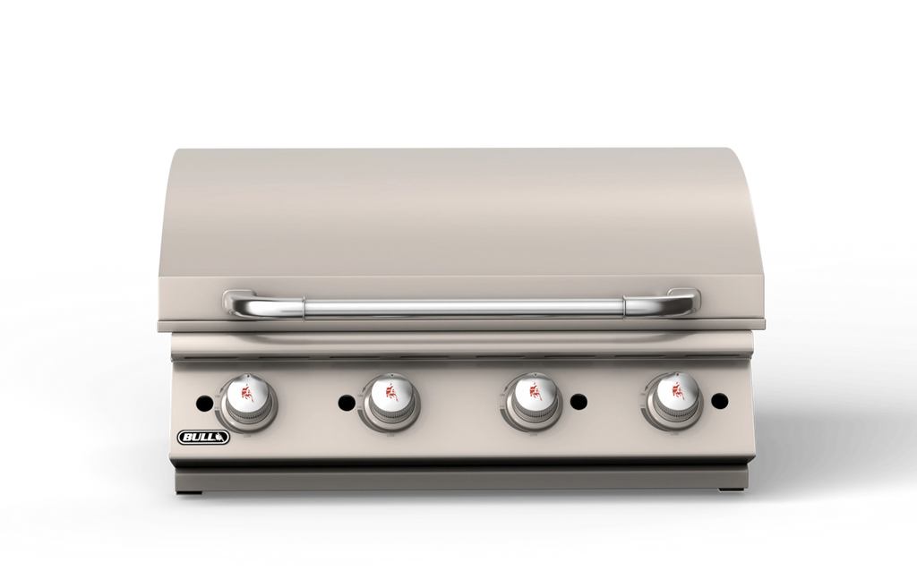 Bull Grills 30-Inch Stockman Commercial Style Stainless Steel 4-Burner Built-In Gas Griddle (92008/9)