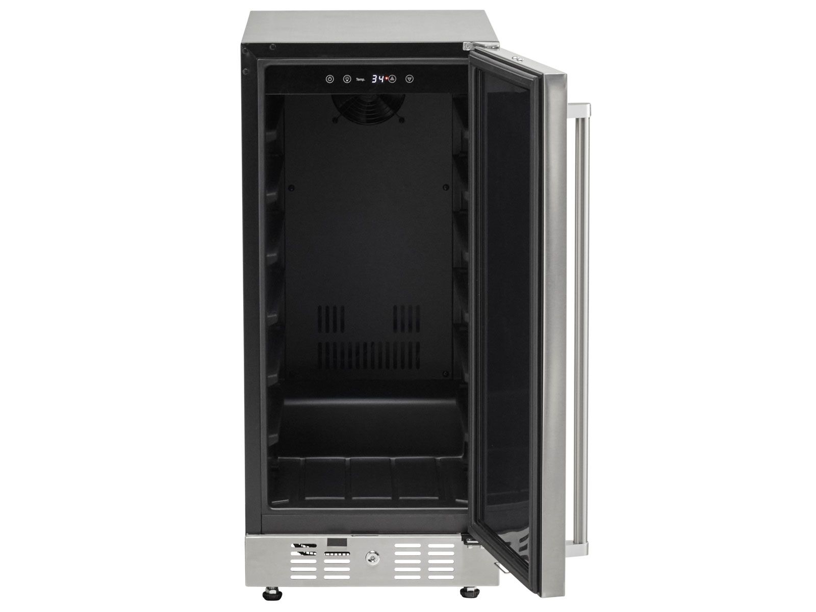 Haven 6-ft outdoor kitchen island with c-series 30-inch 3-burner built-in gas grill, refrigerator & double access doors