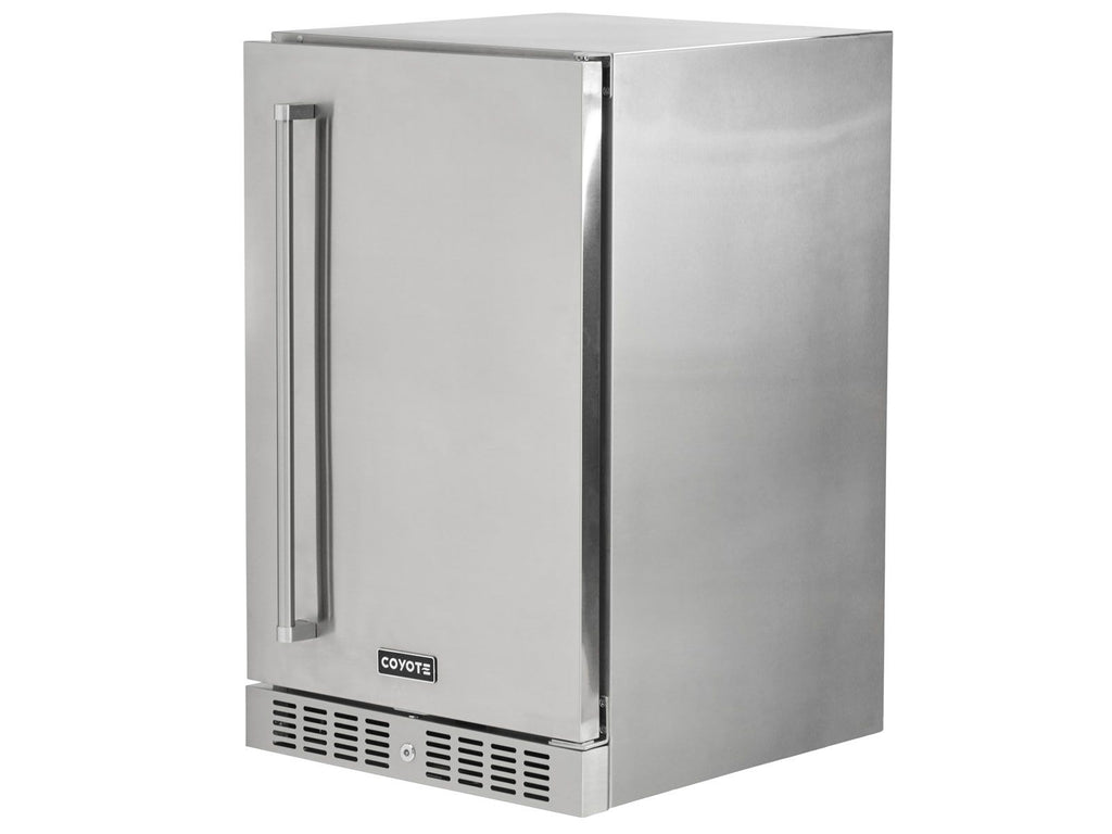 coyote 21-inch 4.1 cu. ft. right hinge outdoor rated compact refrigerator