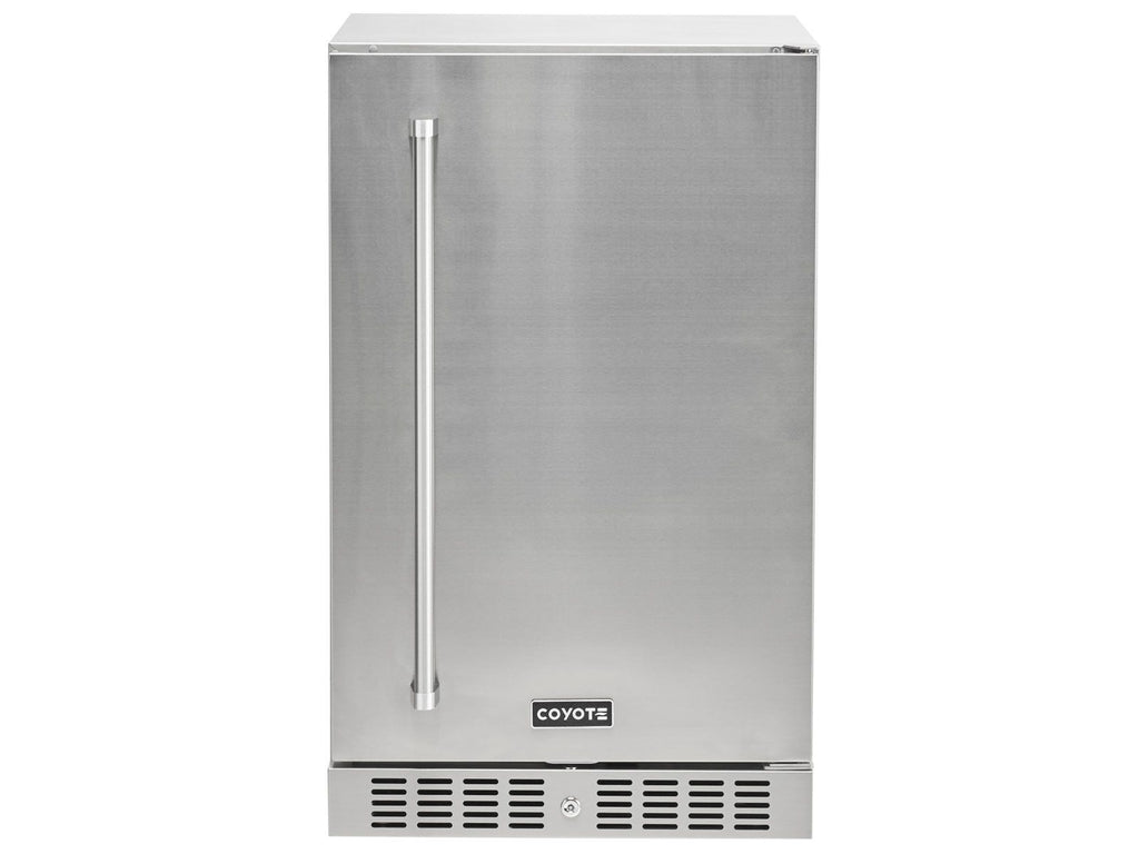 coyote 21-inch 4.1 cu. ft. right hinge outdoor rated compact refrigerator