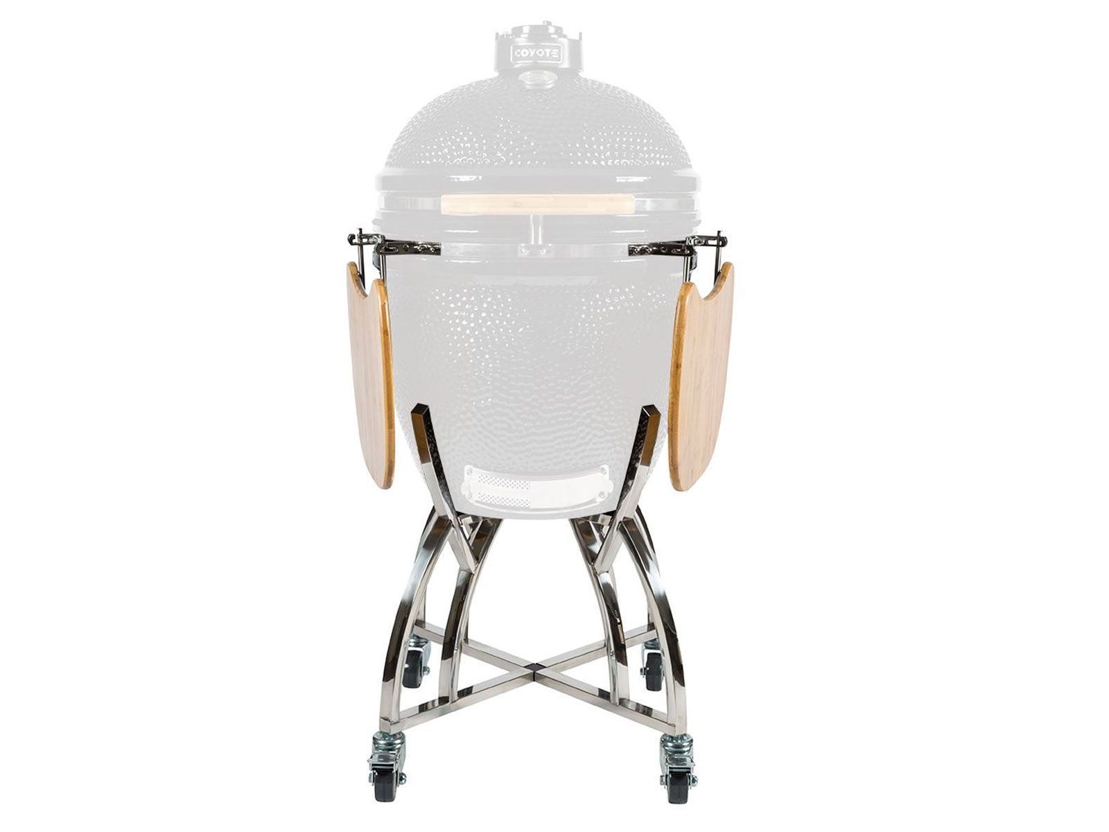 coyote asado stand with side shelves