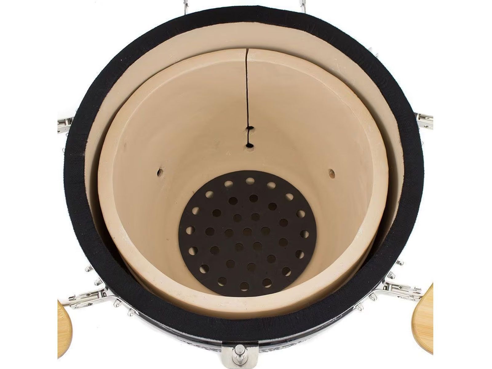 coyote asado ceramic grill with asado smoker insert sleeve