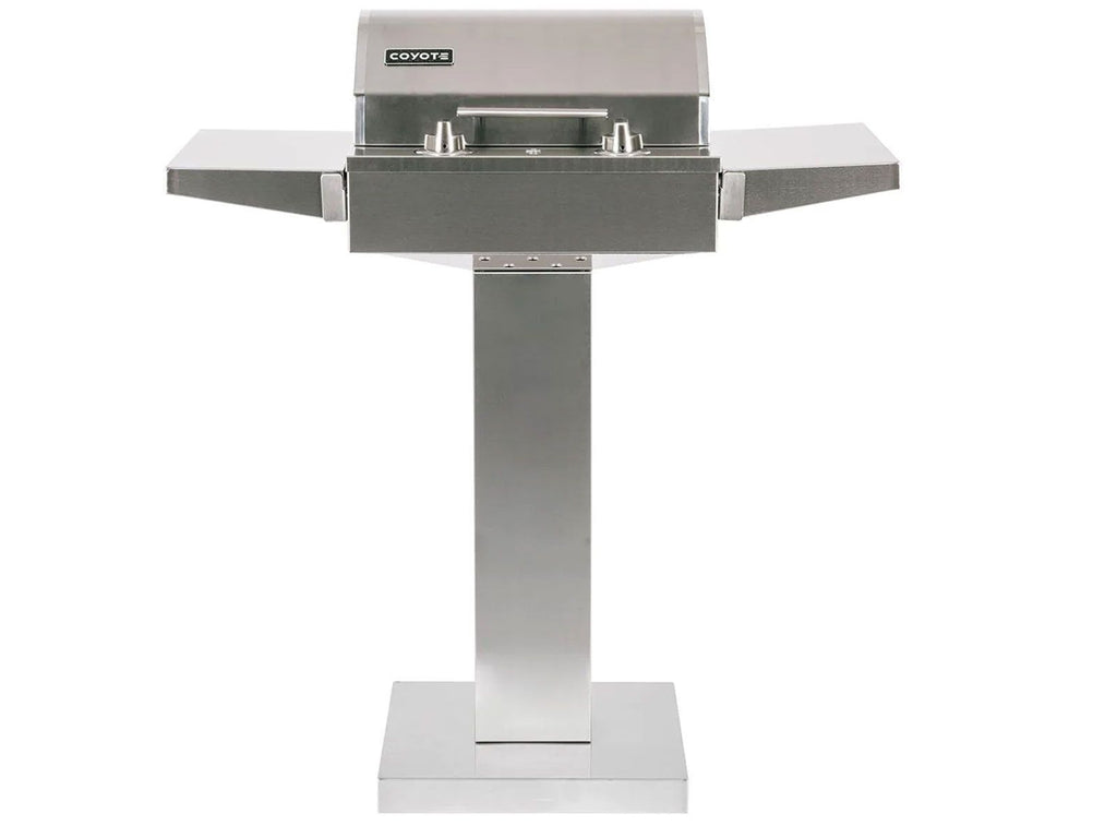 coyote 18-inch built-in / portable 1300 watt electric grill on patio post
