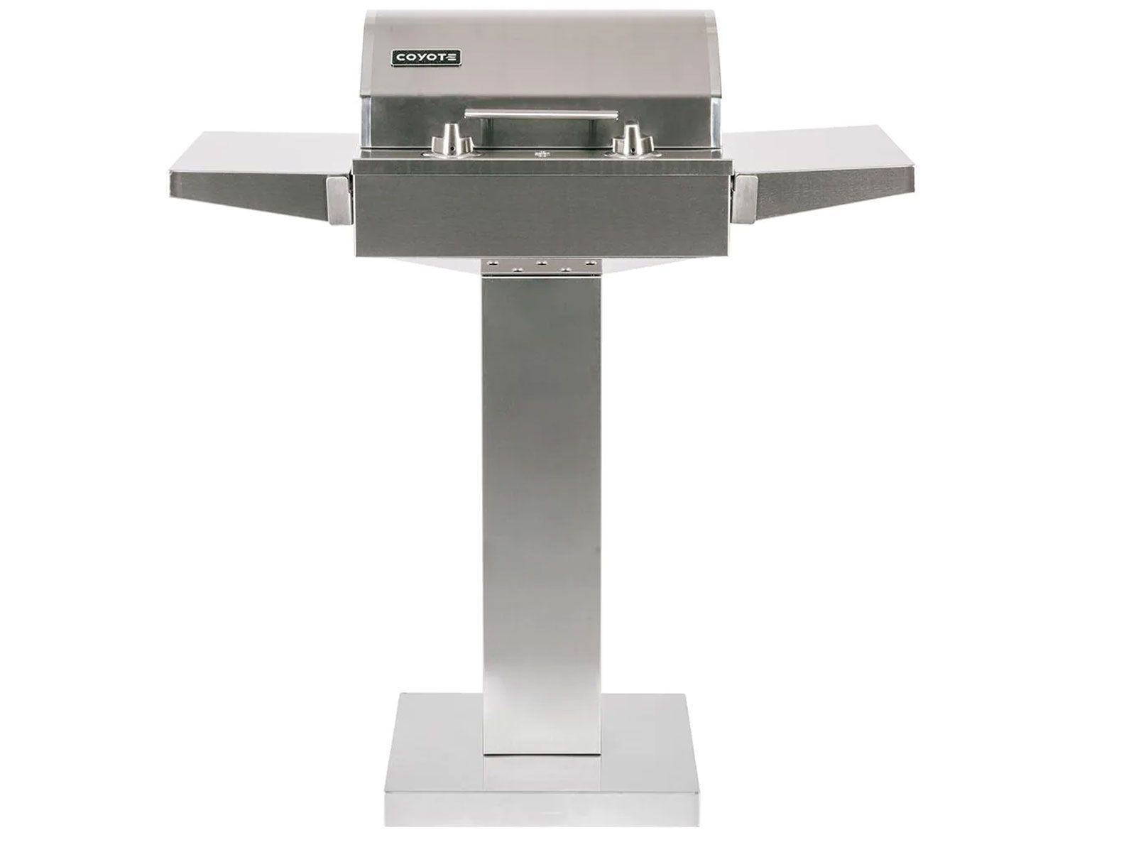 Parrilla eléctrica portátil/empotrada Coyote de 18 pulgadas y 1300 vatios en poste de patio 