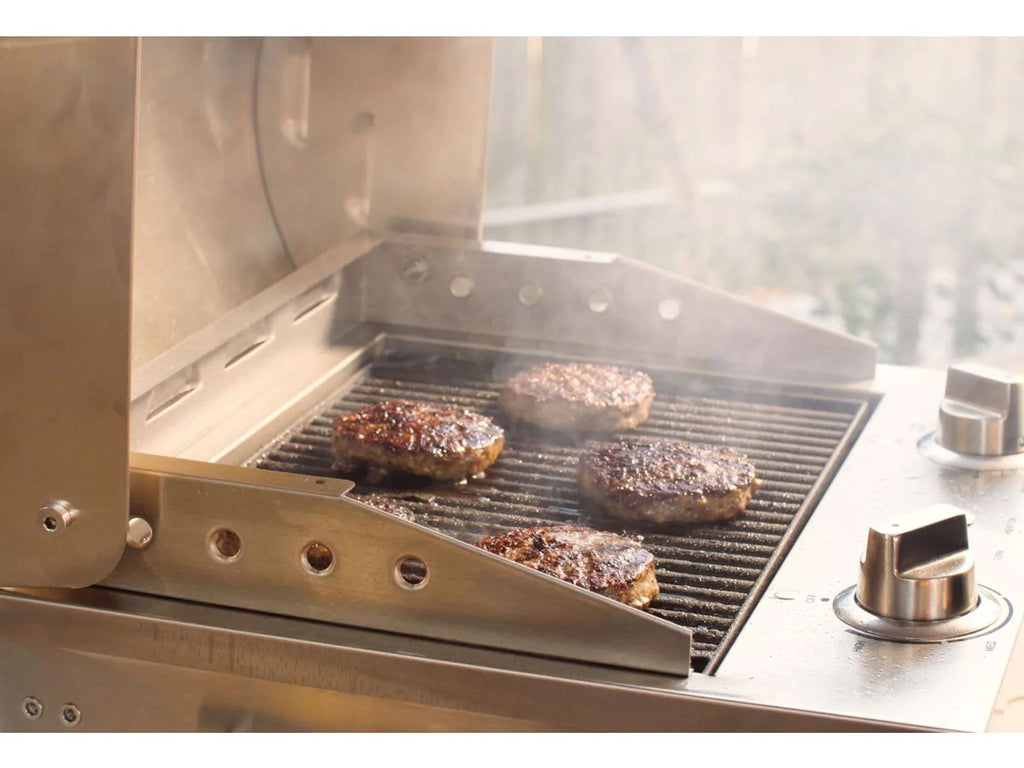 coyote 18-inch built-in / portable 1300 watt electric grill on patio post