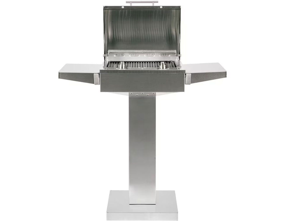 coyote 18-inch built-in / portable 1300 watt electric grill on patio post
