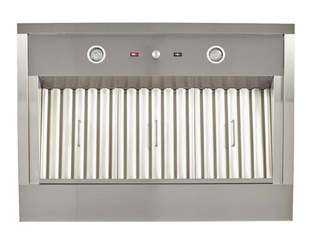 Campana extractora exterior de acero inoxidable Coyote de 42 pulgadas con motor soplador interno de 1200 cfm 