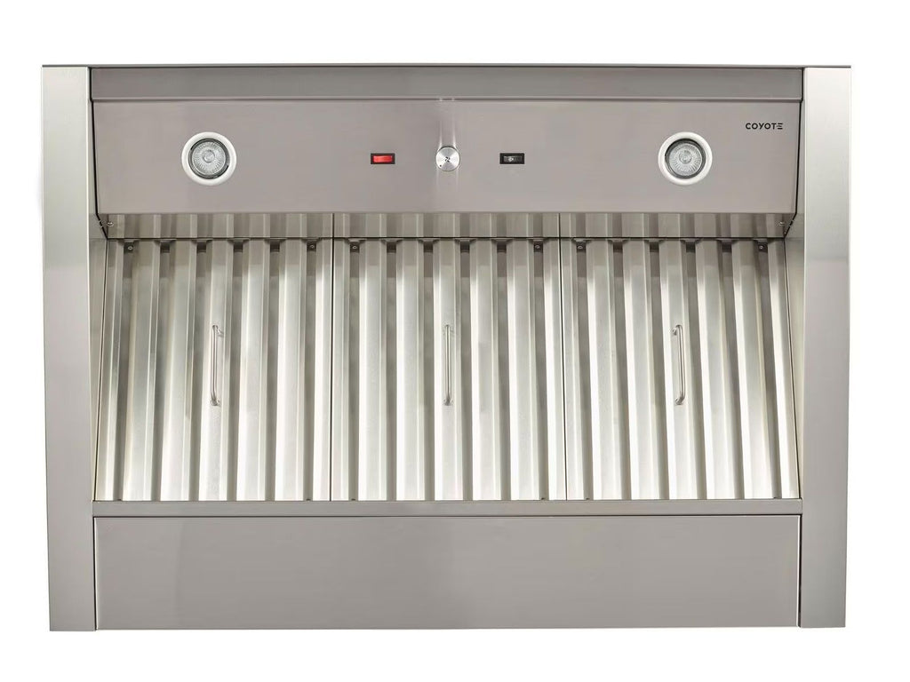 Inserto de campana exterior Coyote de acero inoxidable de 42 pulgadas con motor soplador interno de 1200 cfm 