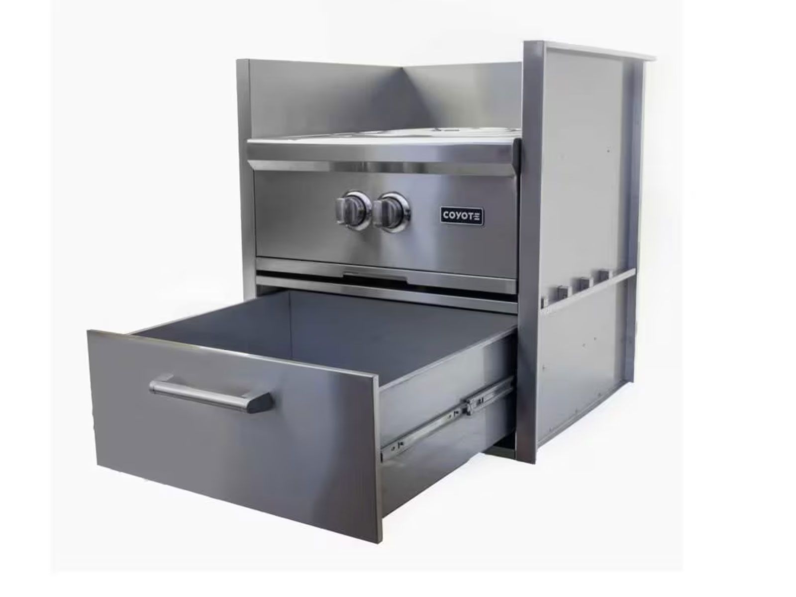 Quemador de gas integrado Coyote con inserto para ahumador Asado 