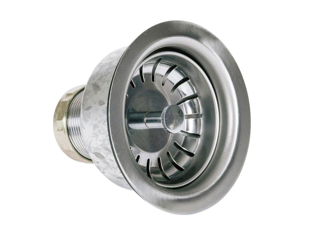 Fregadero de acero inoxidable empotrable Coyote de 16 x 18 para exteriores con tapón de drenaje 