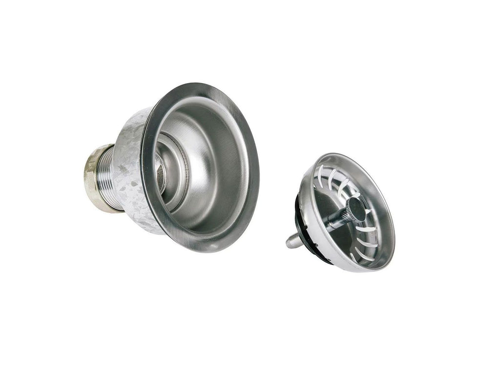 Fregadero de acero inoxidable empotrable Coyote de 16 x 18 para exteriores con tapón de drenaje 