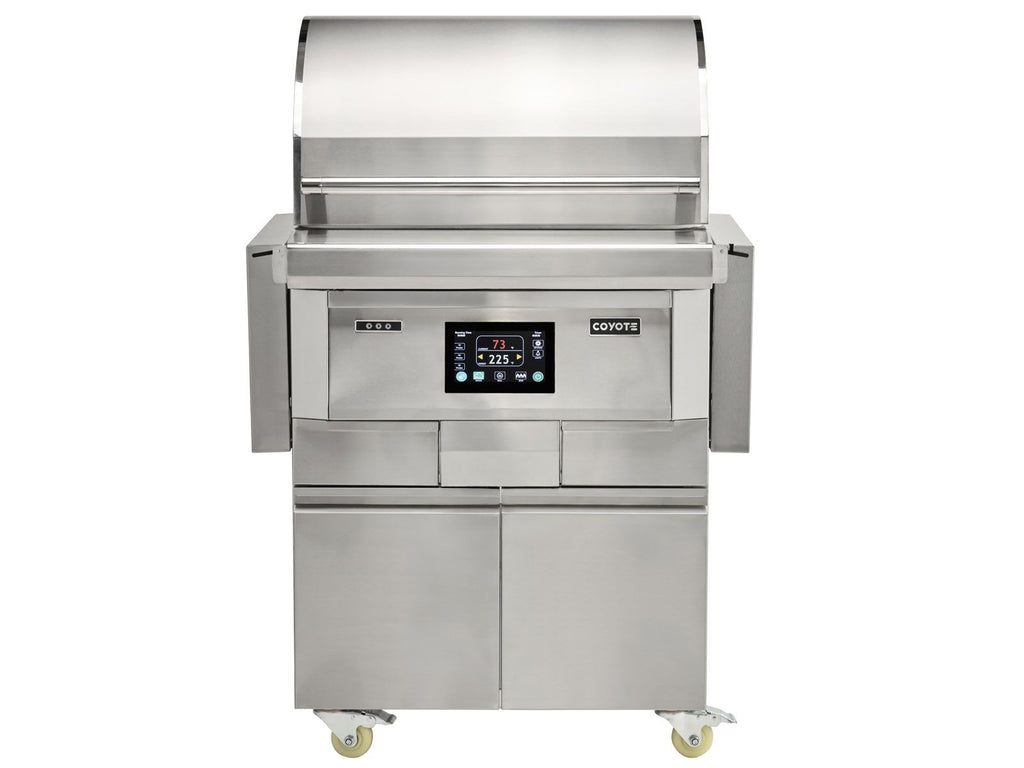 coyote next-gen 28-inch pellet grill with cart