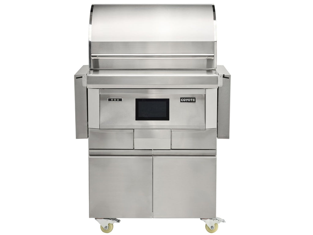 coyote next-gen 28-inch pellet grill with cart