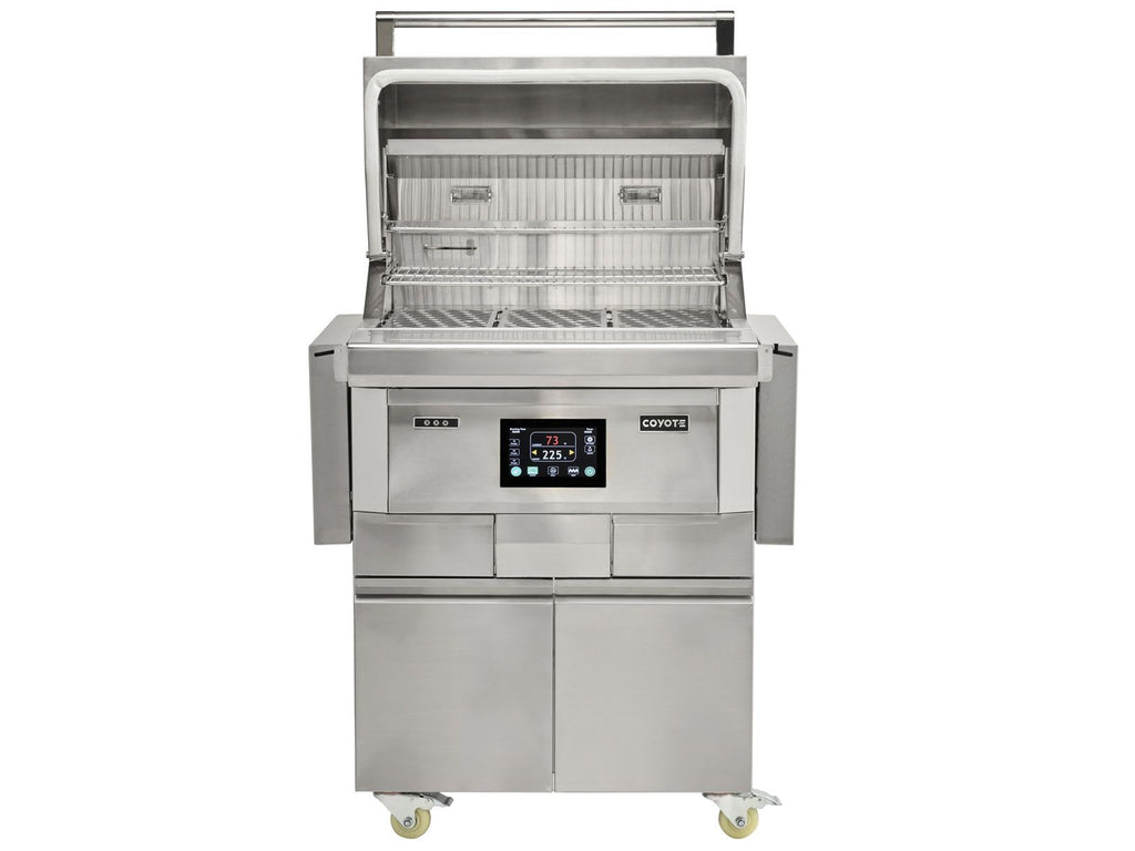 coyote next-gen 28-inch pellet grill with cart