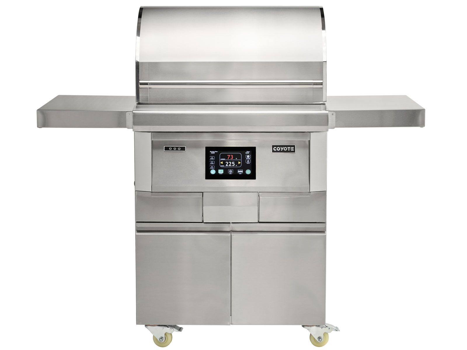 Parrilla de pellets Coyote Next-Gen de 28 pulgadas con carrito 