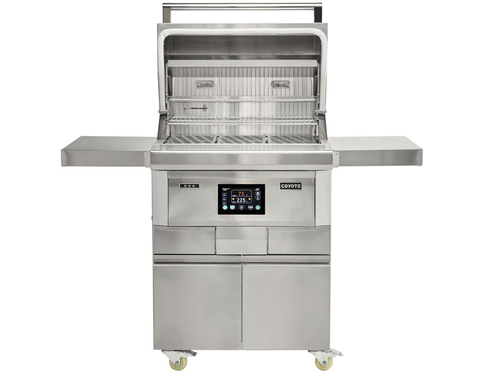 coyote next-gen 28-inch pellet grill with cart