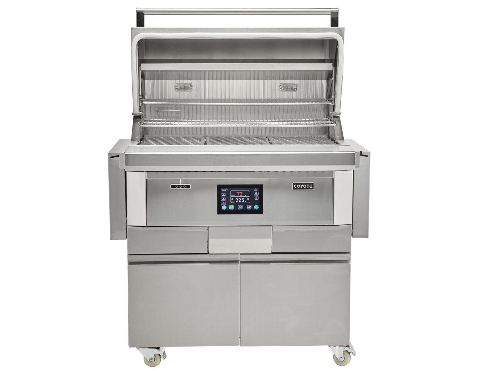 Parrilla de pellets Coyote Next-Gen de 36 pulgadas con carrito 