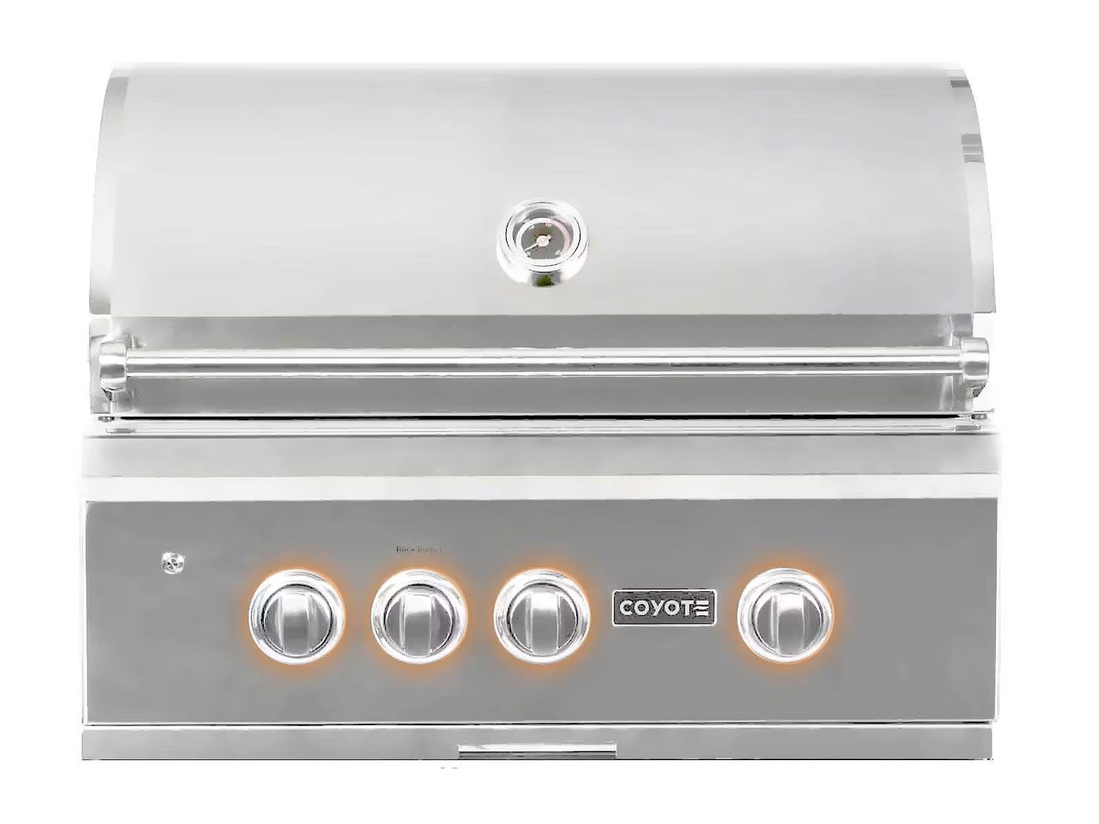 Parrilla a gas empotrada Coyote serie S de 30 pulgadas y 3 quemadores con quemador infrarrojo RapidSear y asador. 