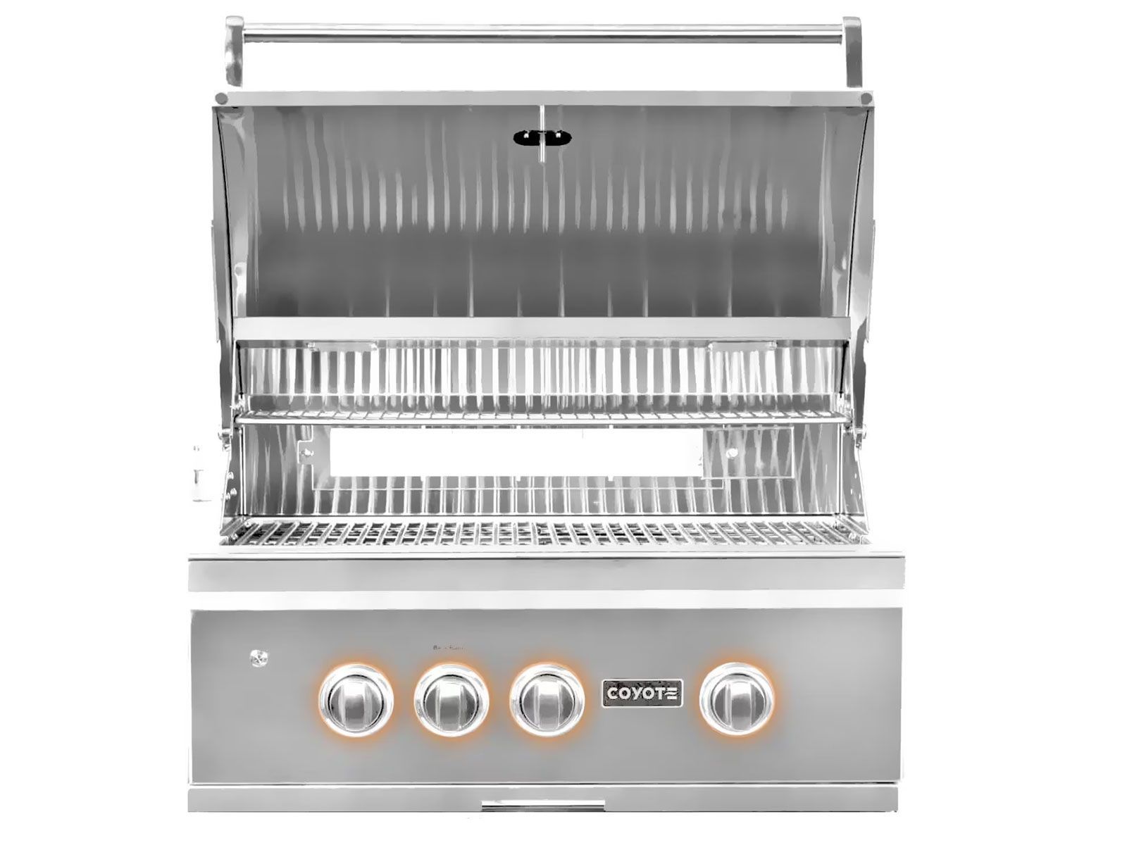 Parrilla a gas empotrada Coyote serie S de 30 pulgadas y 3 quemadores con quemador infrarrojo RapidSear y asador. 