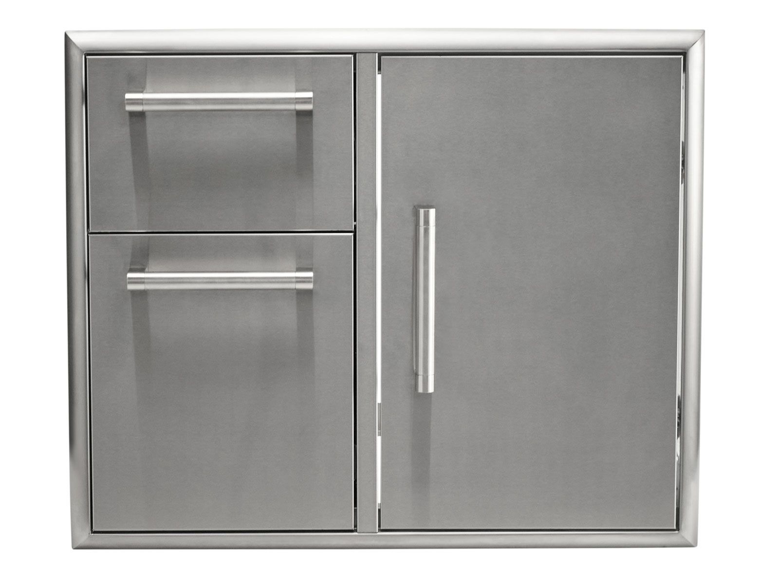 haven 6 ft. outdoor kitchen island w/ coyote c-series 30-inch grill, 31" dry pantry & 2 drawer cabinet - harbor gray