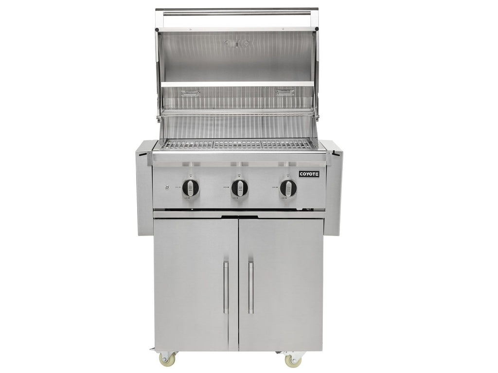 Parrilla a gas Coyote Serie C de 30 pulgadas y 3 quemadores en carrito 