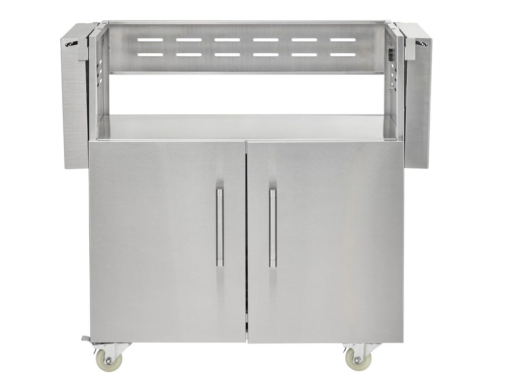coyote c-series 34-inch 3-burner freestanding gas grill on cart