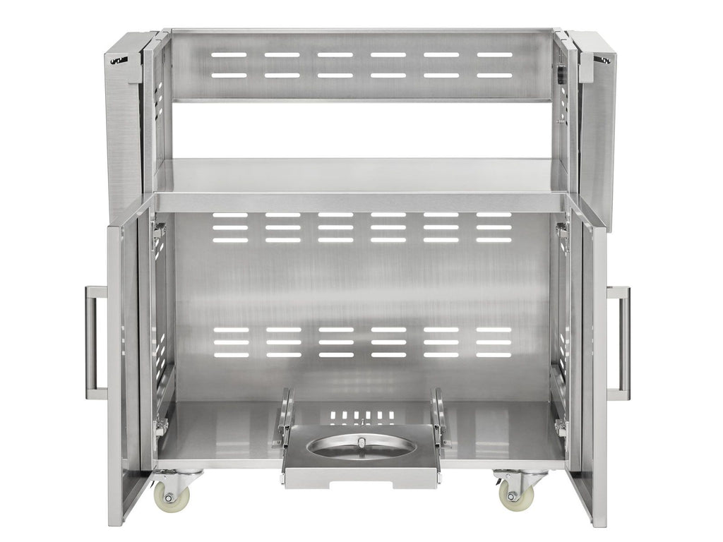 coyote c-series 34-inch 3-burner freestanding gas grill on cart