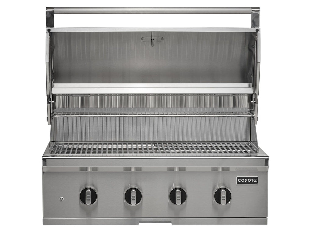 coyote 3-piece cl-series 36-inch 4-burner gas grill outdoor kitchen package
