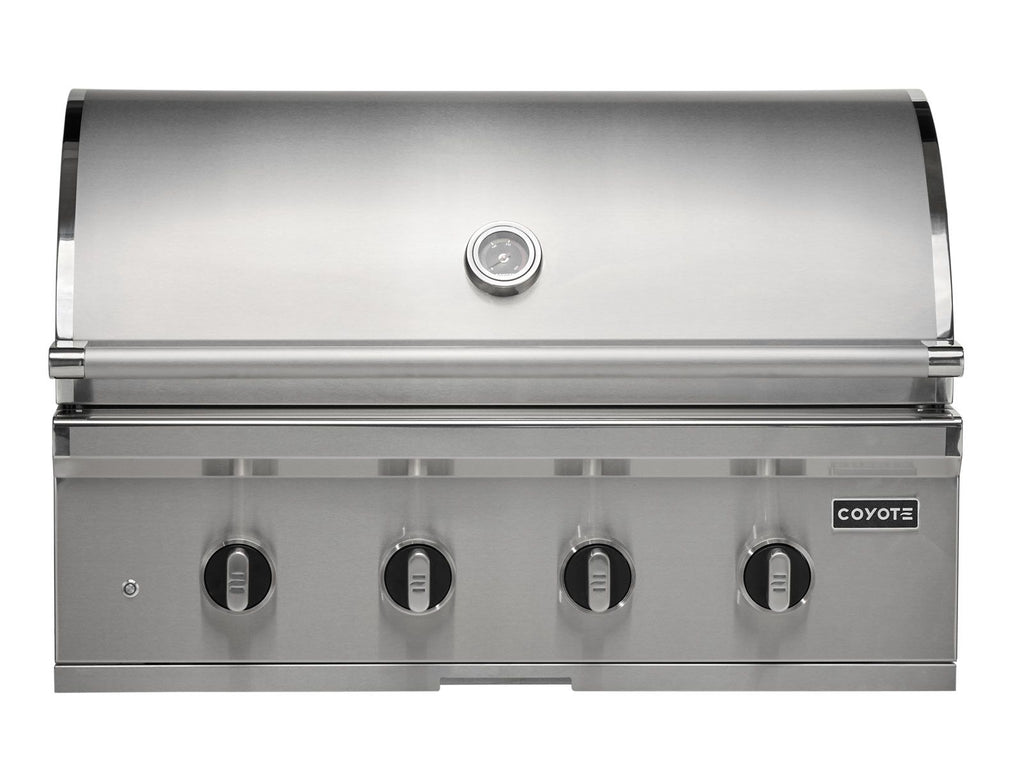 coyote 3-piece cl-series 36-inch 4-burner gas grill outdoor kitchen package