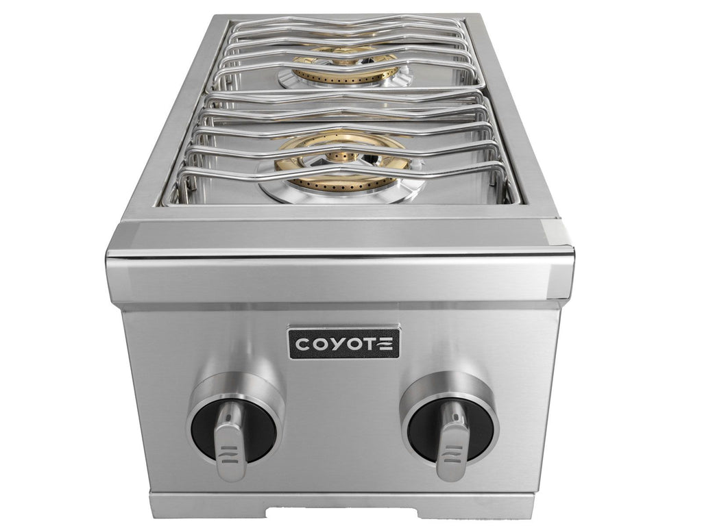 Quemador de gas doble lateral empotrado Coyote de 12 pulgadas 