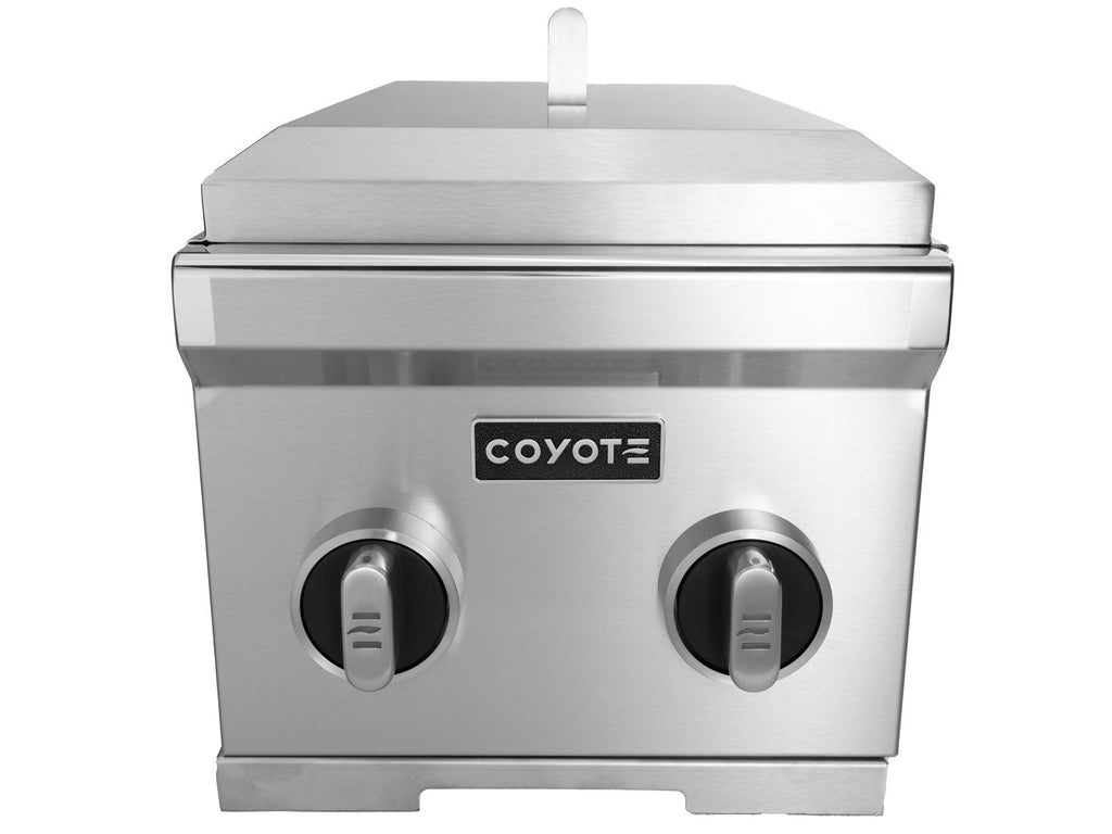 Quemador de gas doble lateral empotrado Coyote de 12 pulgadas 