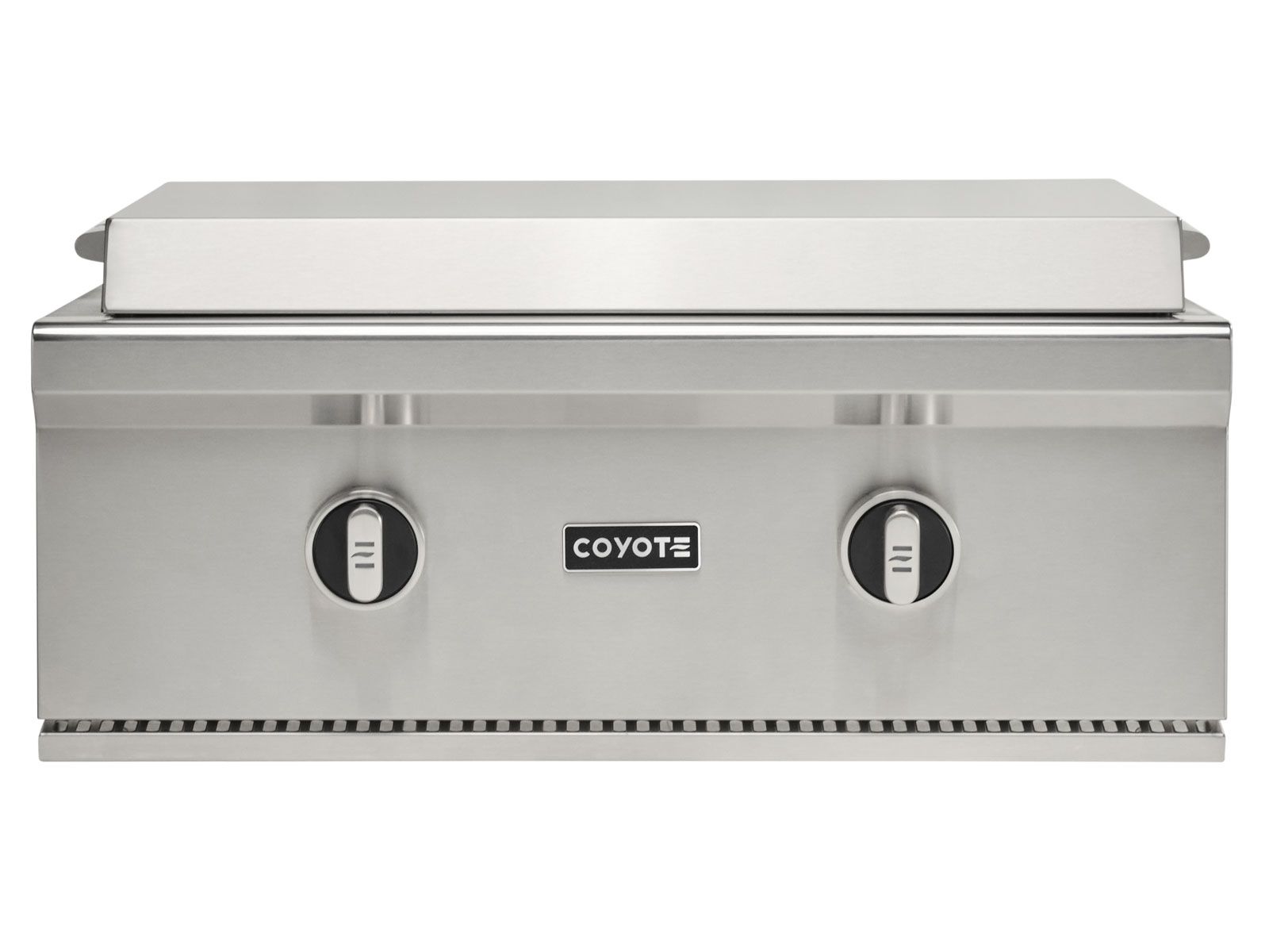 Parrilla de gas Coyote de 30 pulgadas con superficie plana en carrito 