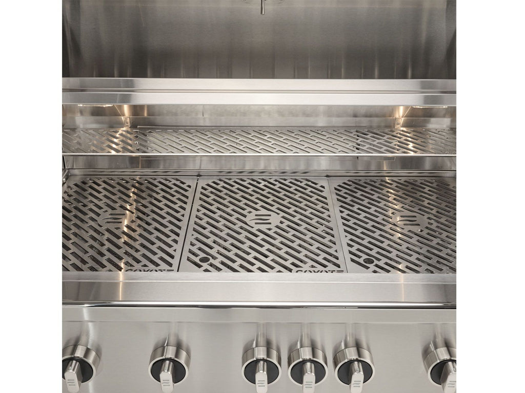 Parrilla a gas independiente Coyote serie SL de 42 pulgadas y 6 quemadores sobre carrito con briquetas de cerámica, quemador para sellar, quemador trasero infrarrojo y kit de asador. 