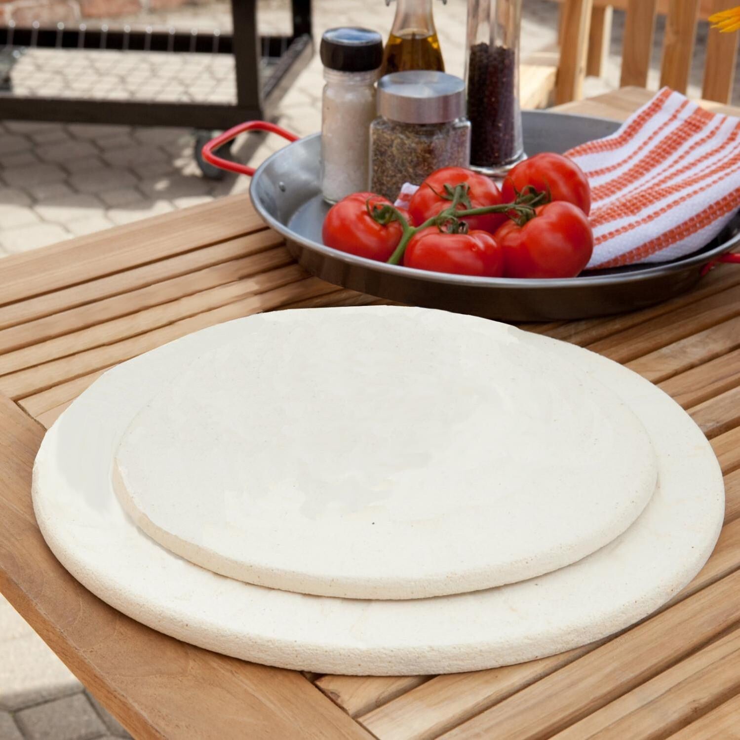 Primo Natural Finished 13-Inch Pizza Stone - Perfect for Kamado Grills