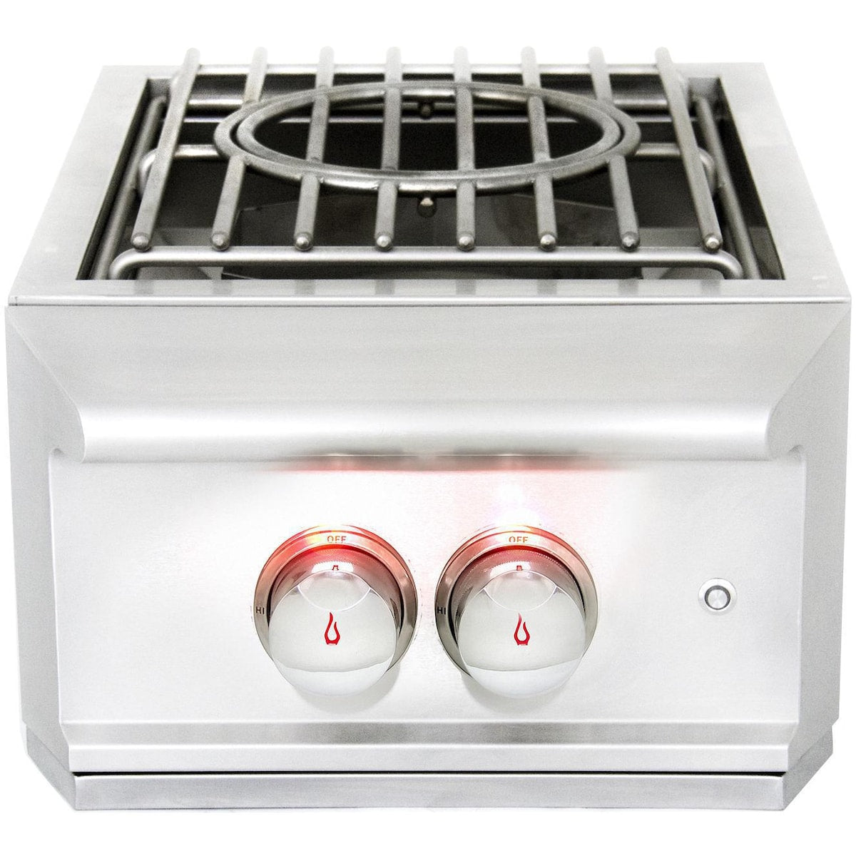 Blaze Professional LUX Built-In Propane Gas High Performance Power Burner w/ Wok Ring & Stainless Steel Lid