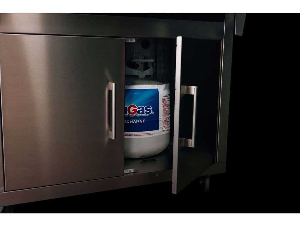 Parrilla de gas independiente TrueFlame Serie E de 32 pulgadas y 4 quemadores 