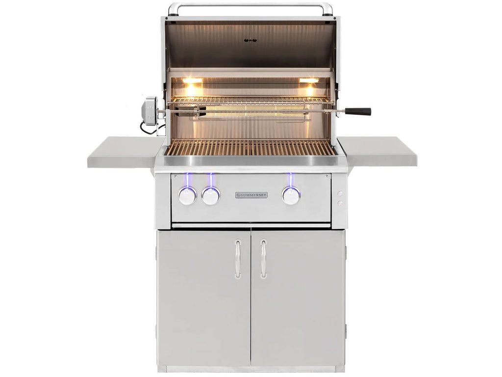 Parrilla de gas Alturi de 30 pulgadas y 2 quemadores, fabricada en Estados Unidos, con quemador trasero infrarrojo y kit de asador. 